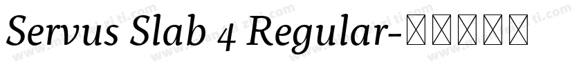 Servus Slab 4 Regular字体转换
